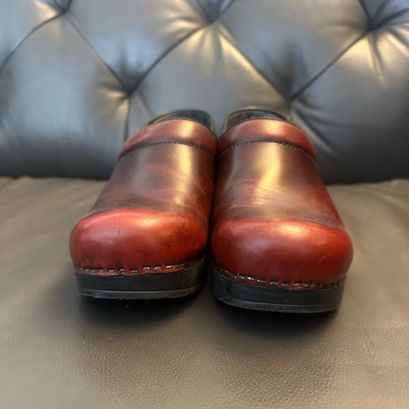 Dansko Dark Leather Clogs - Picture 2 of 7